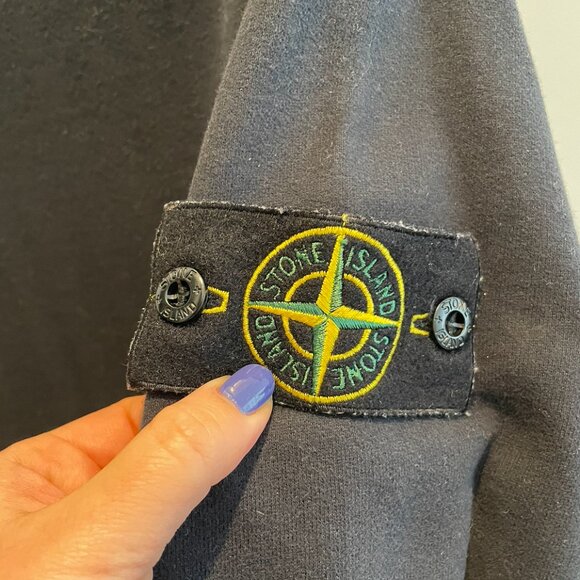 Stone Island Men's S Navy Cotton Sweatshirt - Picture 4 of 5